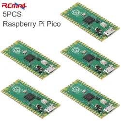 5PCS Raspberry Pi Pico Flexible Microcontroller Mini Development Board Based on Raspberry Pi RP2040 264KB SRAM 2MB Flash