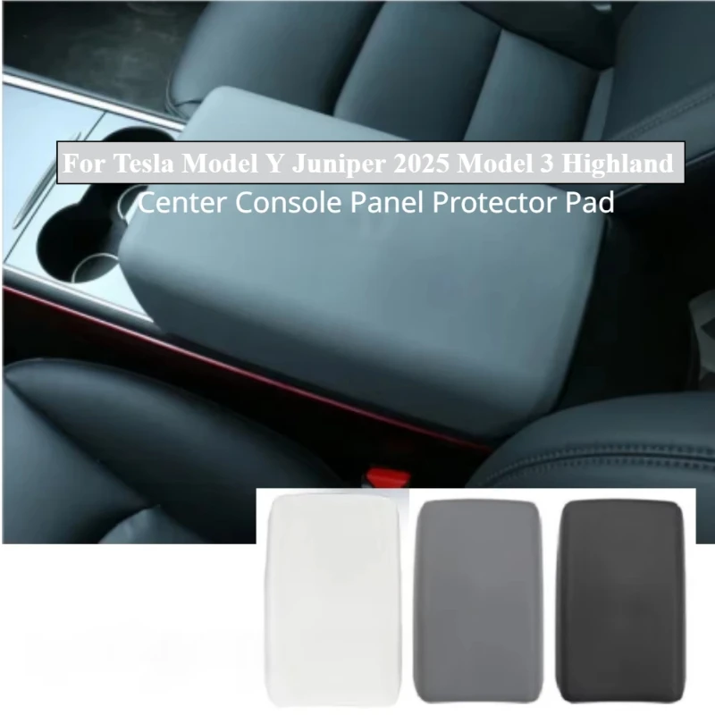 

Car Armrest Box Cover For Tesla Model Y Juniper 2025 Model 3 Highland 2024-25 Center Console Panel Protector Pad Soft TPE Cover