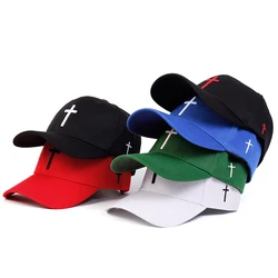 Unisex Cross embroidery Baseball Cap adjustable Golf Hat Cotton Snapback Caps Casquette Hats Casual Hip Hop Dad Hats