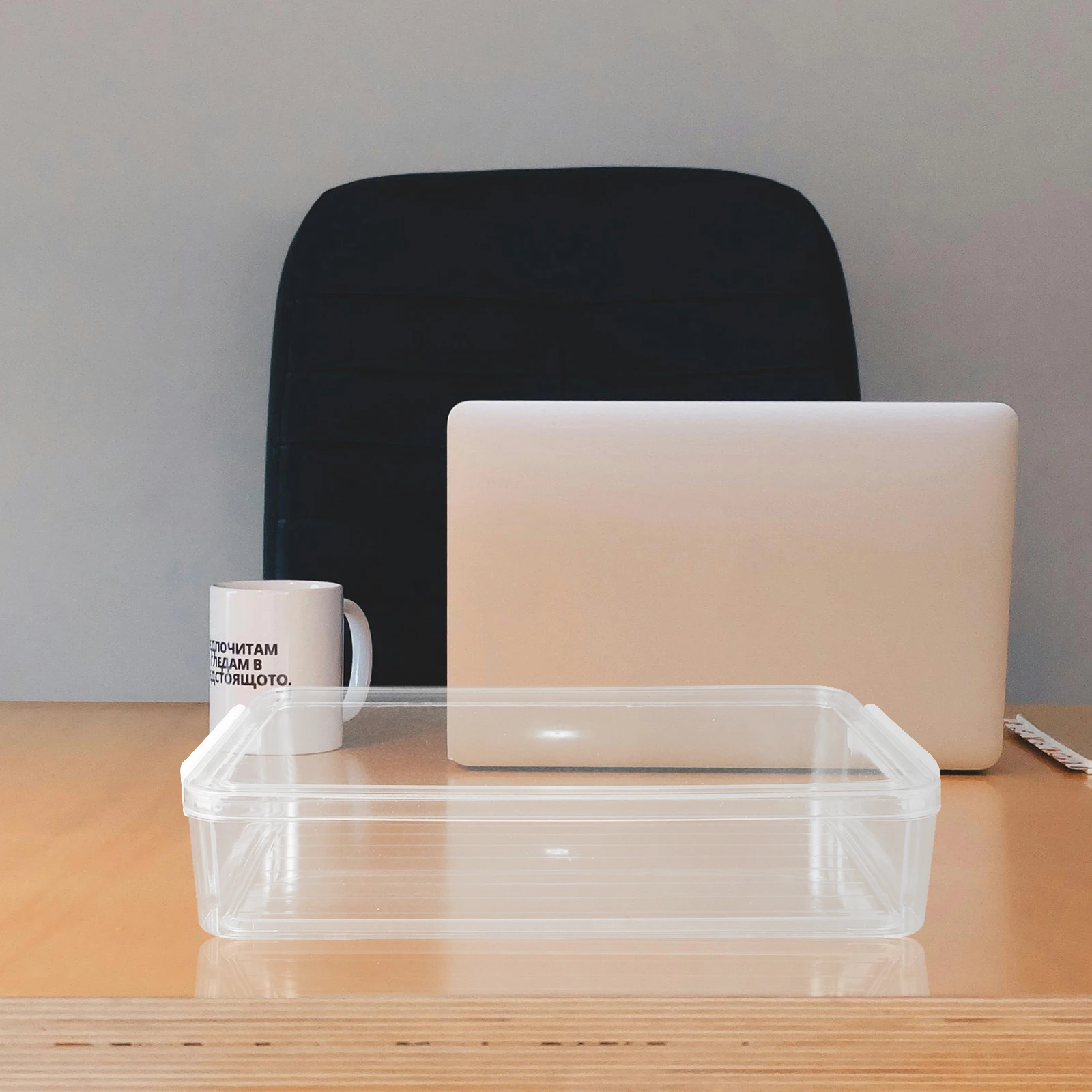 

1pc A4 File Organizer Box Portable Document Storage Container With Buckle Lid Waterproof For Cards Photos Certificates Crafts