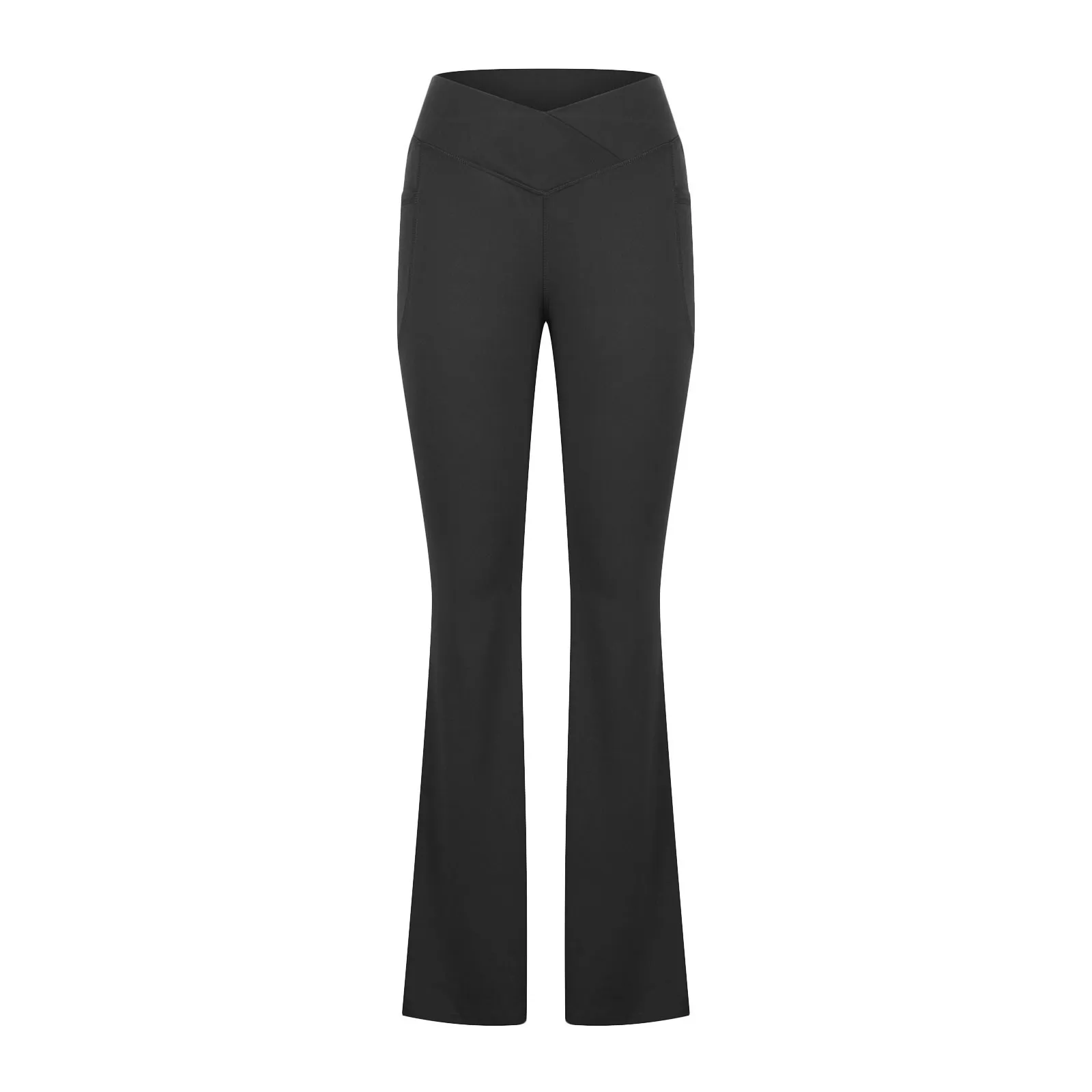 Wide Leg Women Flare Yoga Pants Elastic Bell Bottoms Leggings High Waist Dance Fitness Pilates Trousers