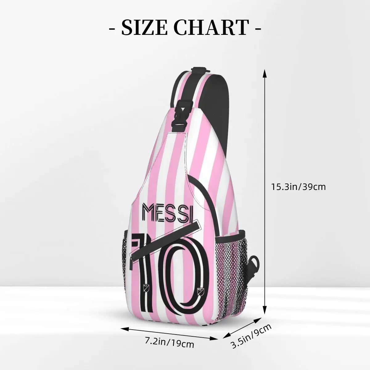 Messi Number 10 Small Sling Bag Chest Crossbody Shoulder Backpack Travel Hiking Daypacks Football Men Women Satchel