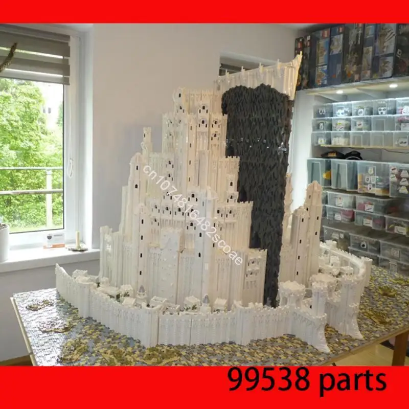 Dostosuj 99538 Części Wieża Strażnicza Kamienne Miasto Siedem Pierścieni - Część A Bardzo Duże Klocki MOC dla Dorosłych Zestawy Modelarskie Prezent