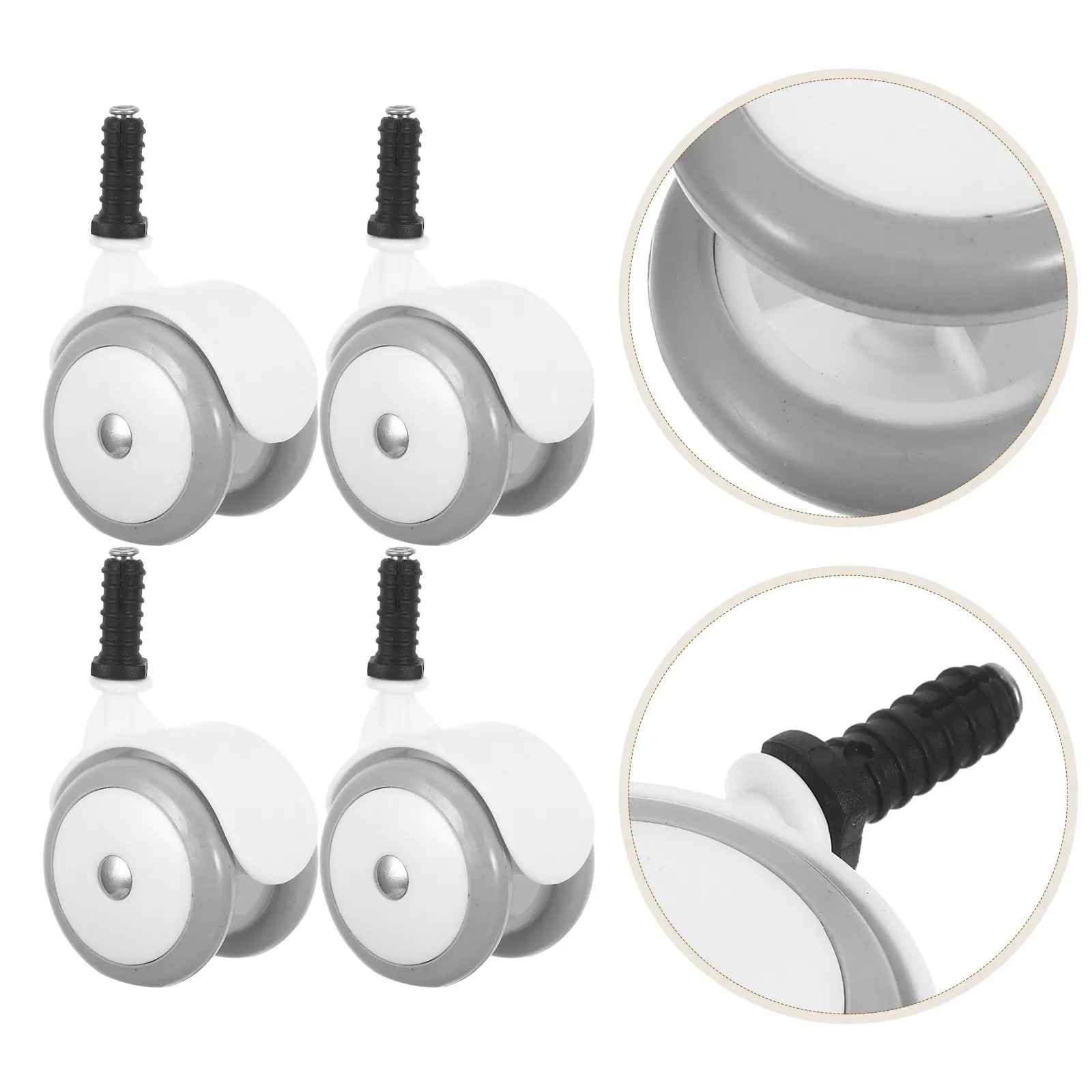 4Pcs Baby Stroller Wheels Silent Swivel Replacement for Toddler Stroller Front Back Replacement Parts Accessories Universal