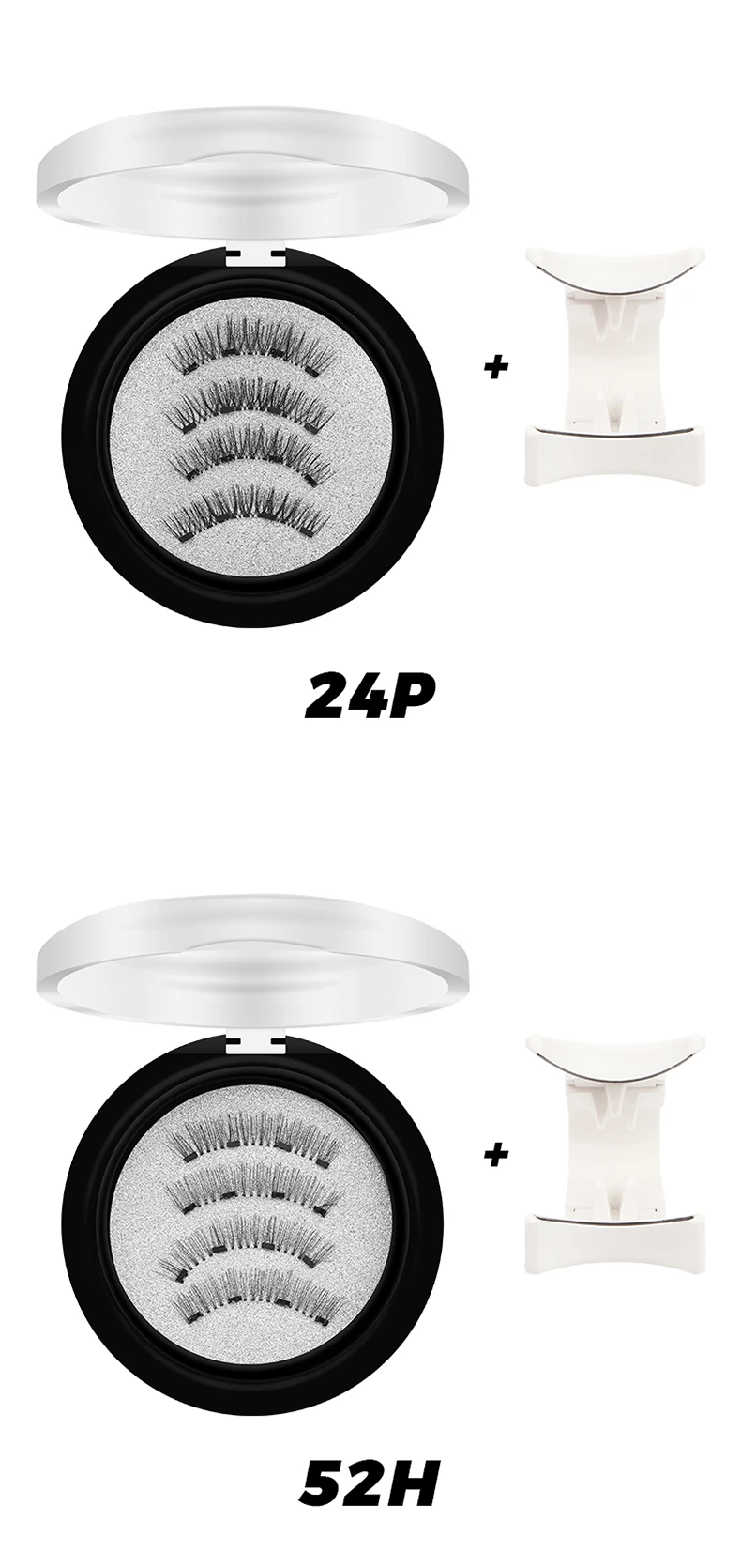 1 Set Premium Magnetische Wimpern Kit mit Applikator Wiederverwendbares Klebefreies Magnet-Wimpern-Set für Natürliches & Glamouröses Make-up – Detail 7