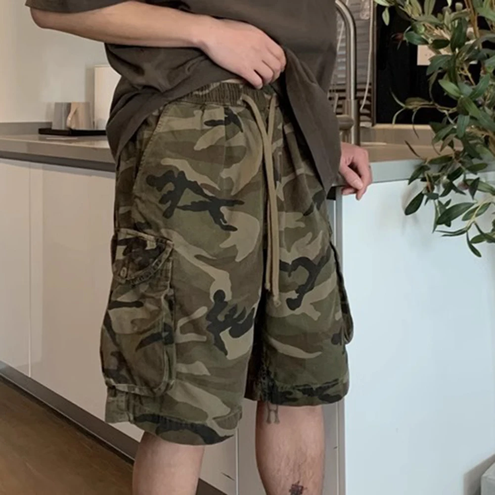 للاستخدام اليومي لقضاء العطلات، شورت فضفاض مناسب للرجال، مقاس L XL، مظهر وسيم من نسيج البوليستر، الطول العادي #1