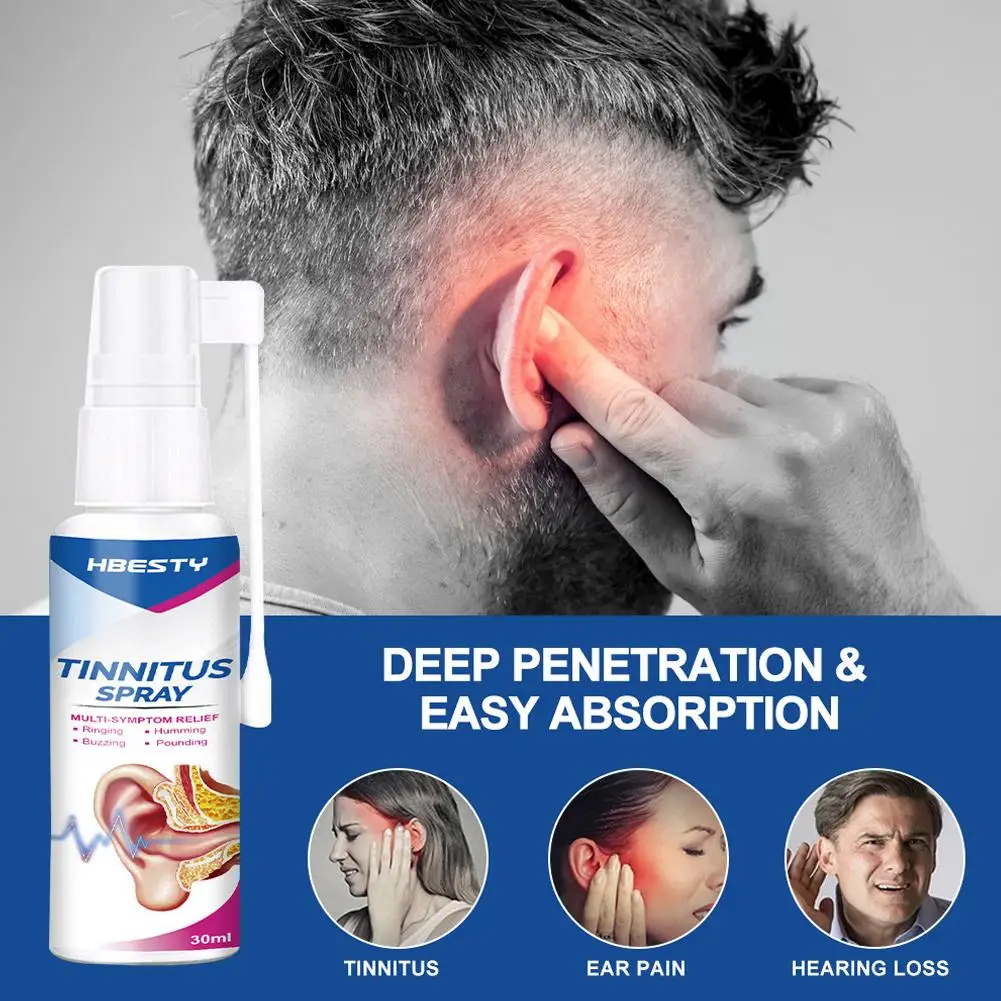 Ear Cleaner Tinnitus Spray Treatment of Ear Canal Blockage Relieve Ears and Discomfort Hard Solution Cleaning Hearing Care J6E1