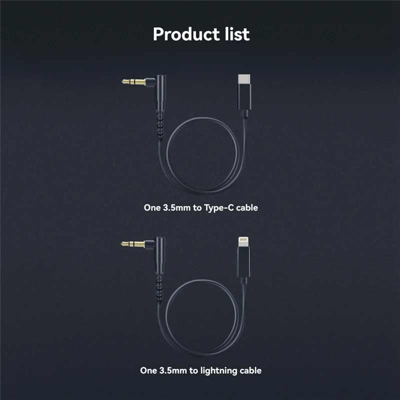 ABJF-2PCS Audiokabel Stecker auf Stecker 3,5 mm TRS auf USB C + 3,5 mm TRS auf Lightning für PC Mikrofon iPhone Ipad Android Mac