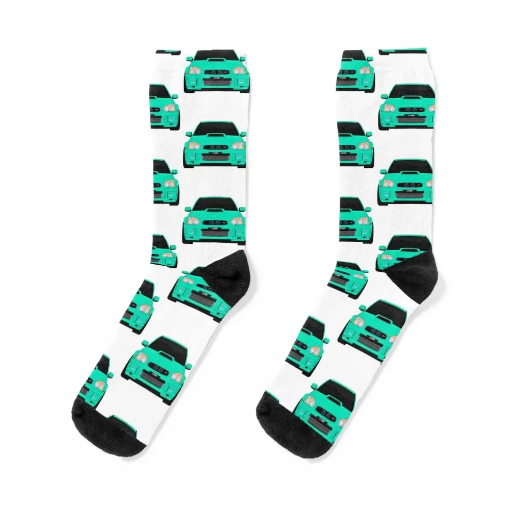 

IMPREZA 2.0 TURQUOISE Socks Christmas crazy cartoon luxe Boy Child Socks Women's