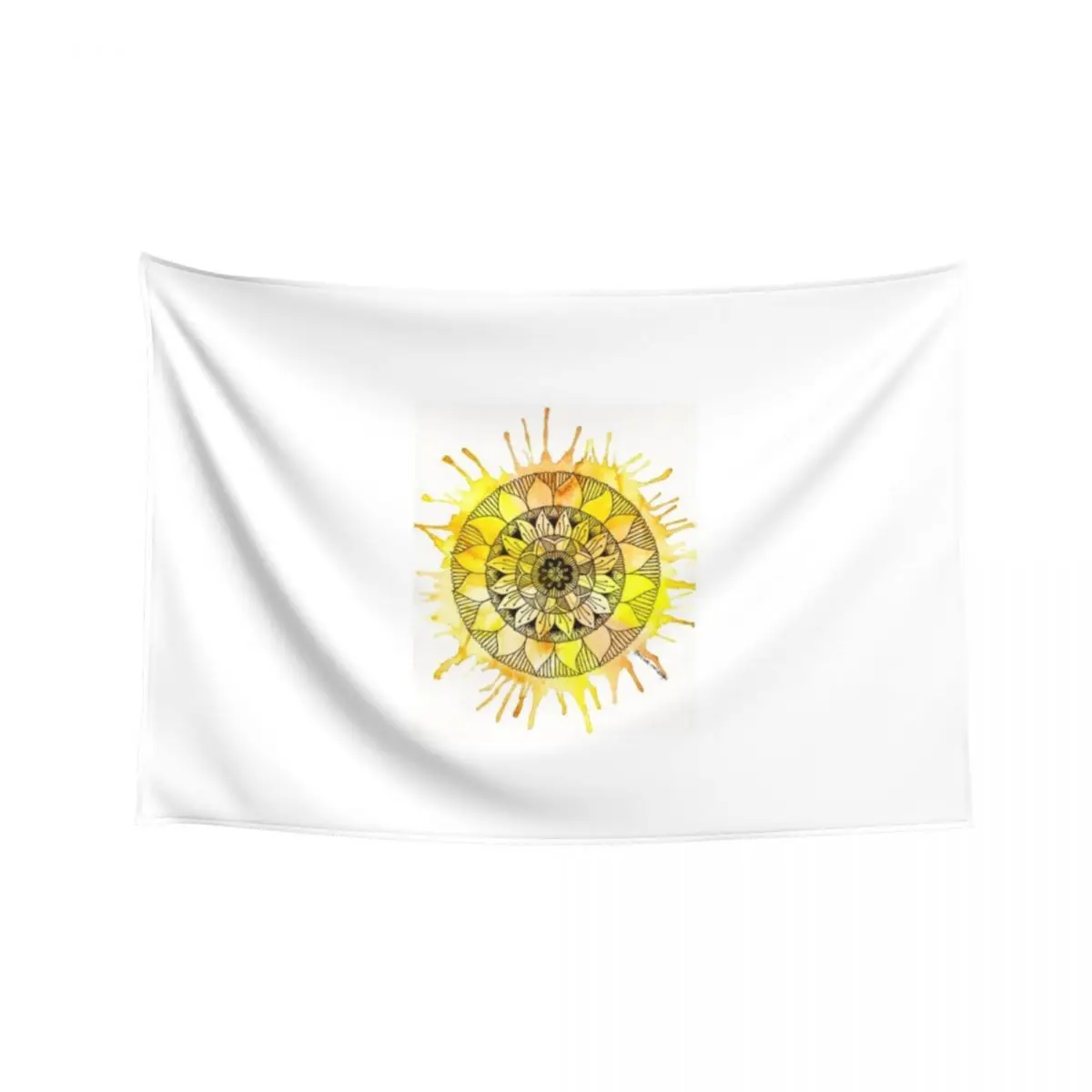 

Watercolour Sunshine mandala, Yellow/Orange Tapestry Home Decorators Decoration Aesthetic Decoration Room Tapestry