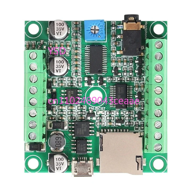 7 Buttons Triggered MP3 Sound Module RS485 Audio Player UART Serial MP3 Player Voice Module for Industrial Control System