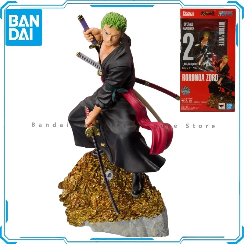 In Stock Original Bandai Figuarts ZERO One Piece Zoro Action Figure ภาพเคลื่อนไหวของเล่นของขวัญสะสมงานอดิเรกอะนิเมะของแท้