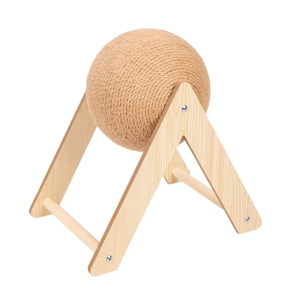 

Non-falling Off Cat Scratching Ball Grinding Wooden Cats Scratcher Sisal Rope Wear-resistant Pet Supplies Claw Grinding