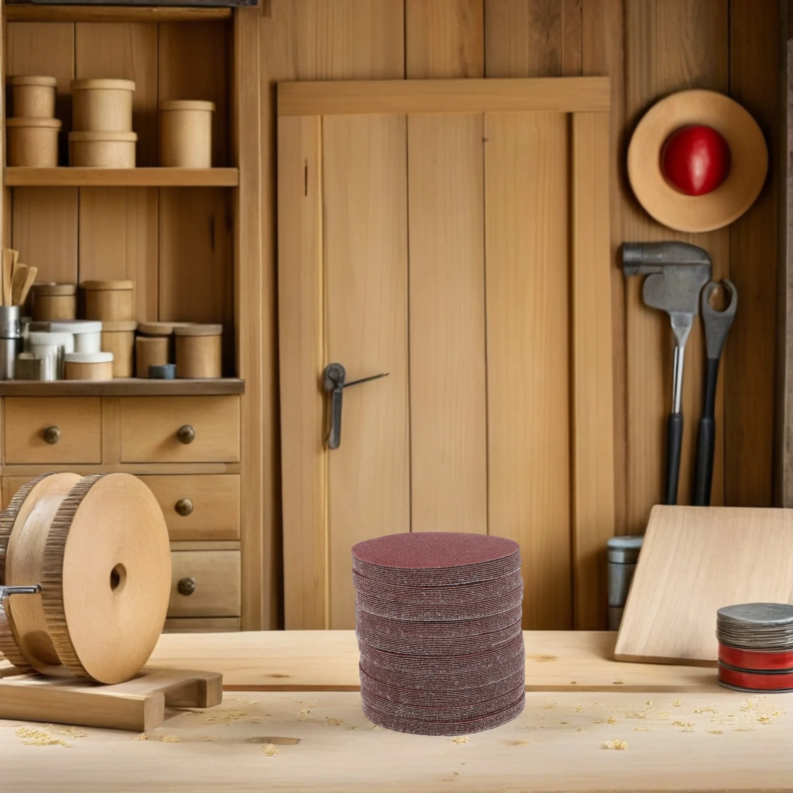 100 قطعة 5 بوصة أقراص الصنفرة منصات ساندر دائرية 40 فريك جولة جلخ تلميع الأثاث السيارات DIY مشاريع #4