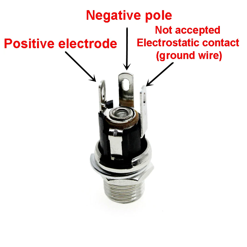 DC Male Welding Connector 5.5x2.1 /5.5x2.5mm Lockable Screw‑Lock Power Plug 5A 30V DC Barrel Plug DIY Soldering Jack Adapter