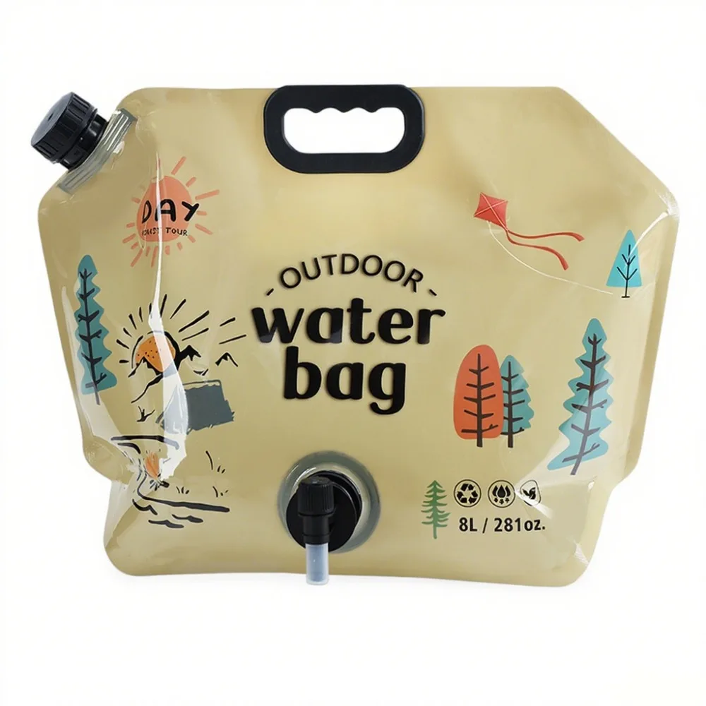 

Multifunctional 8L Water Storage Bag Portable Reusable Folding Water Bag Soft Thickened Outdoor Water Bag Camping Supplies