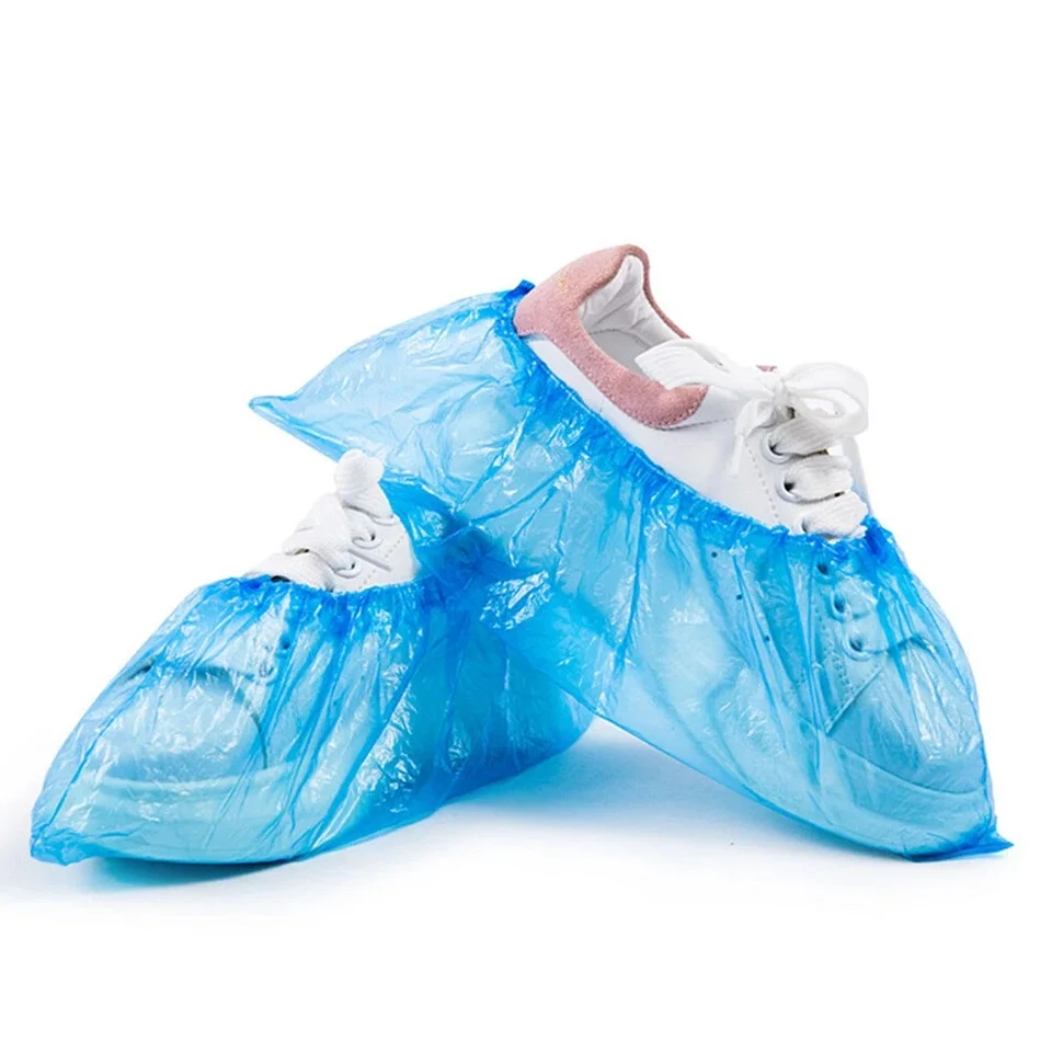US 100 Disposable Anti Slip Boot Shoe Covers Overshoes Protective Waterproof