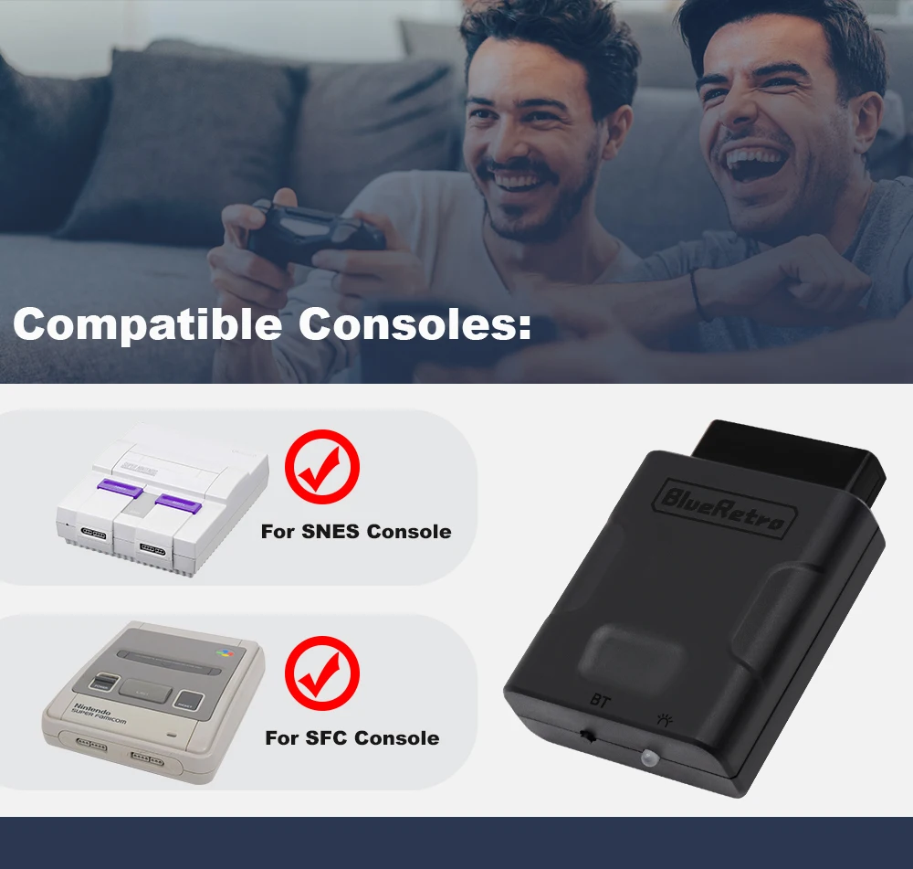 RetroScaler Blueretro Wireless Controller Adapter For SNES SFC Console to PS4 PS5 Switch Pro Switch Joycon Xbox One S Controller 