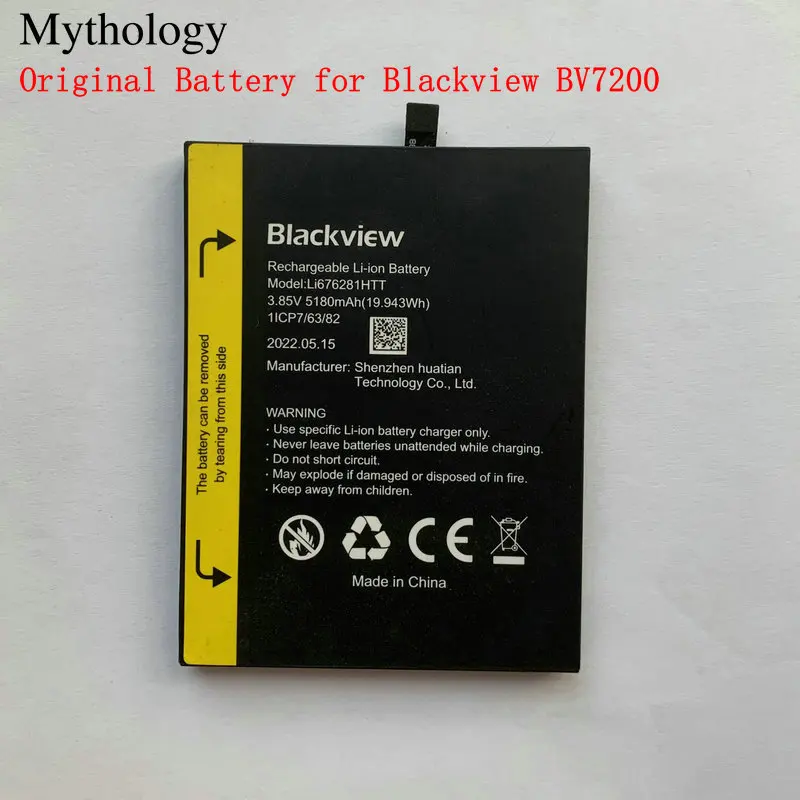 Original Battery For Blackview BV7200 Bateria 5180mAh Rugged IP68 Waterproof Cell Phone Accessories