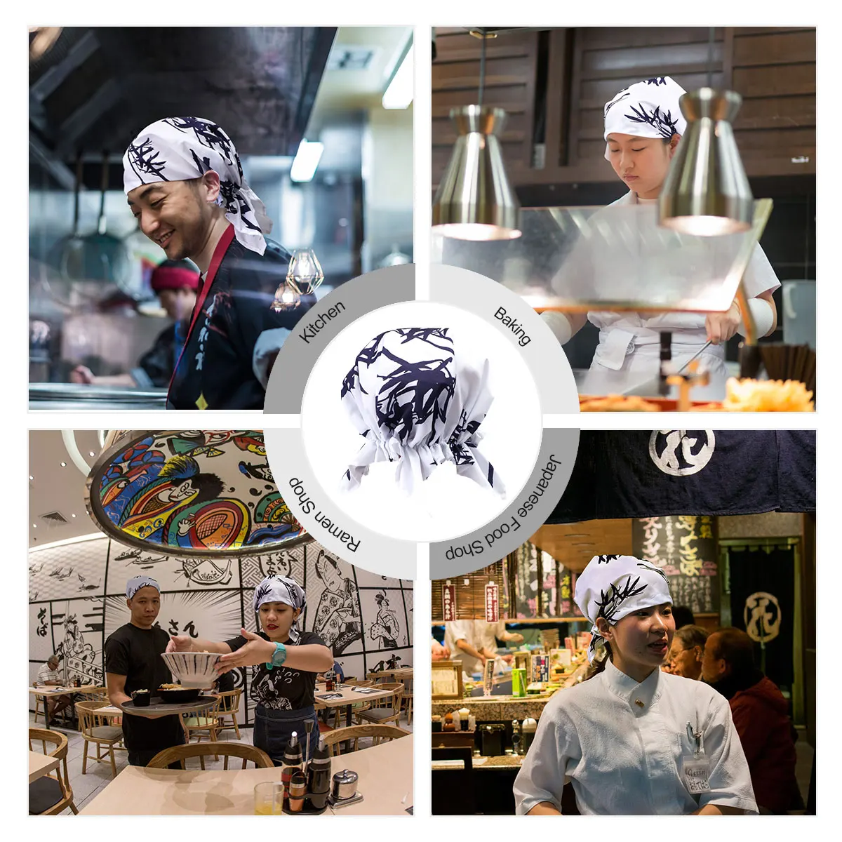 

Chef Hats Kitchen Cap Cooking Restaurant Work Hat Catering Hat Soft Cotton Polyester Adjustable Elastic One Size Fits for Chefs