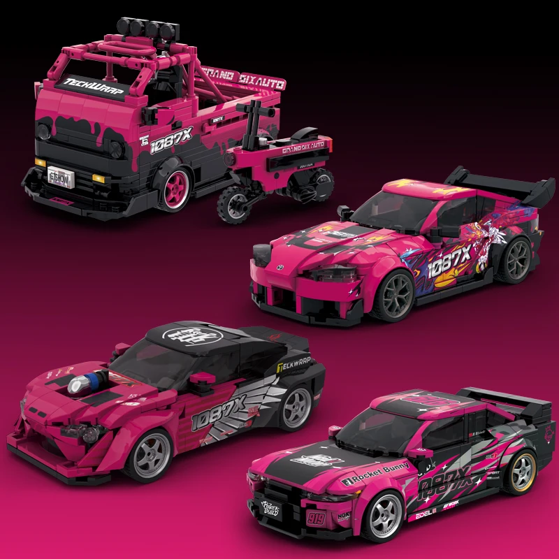 

1087X GT86 Sports car Modification MOC Building block model Container DISPLAY BOX ornament Originality Puzzle assembly Toy Gift