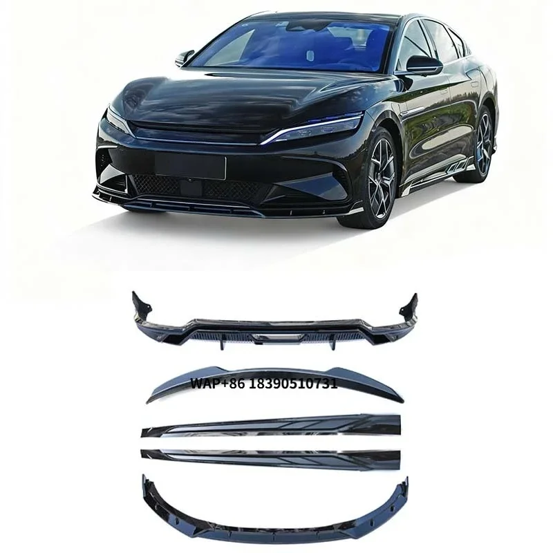 Factory Direct 2022-2024 BYD Han EV Body Kit Gloss Black Front & Rear Lip Side Skirts and Rear Wing New Condition Upgrade
