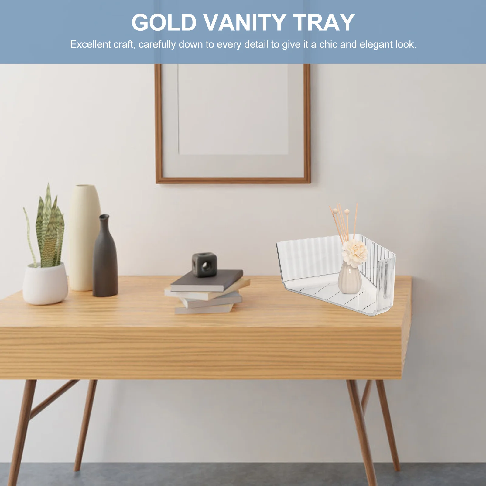 

Transparent Triangle Jewelry Storage Display Stackable Tray Decorative Vanity Tray for Desktop Jewelry Holder Rings