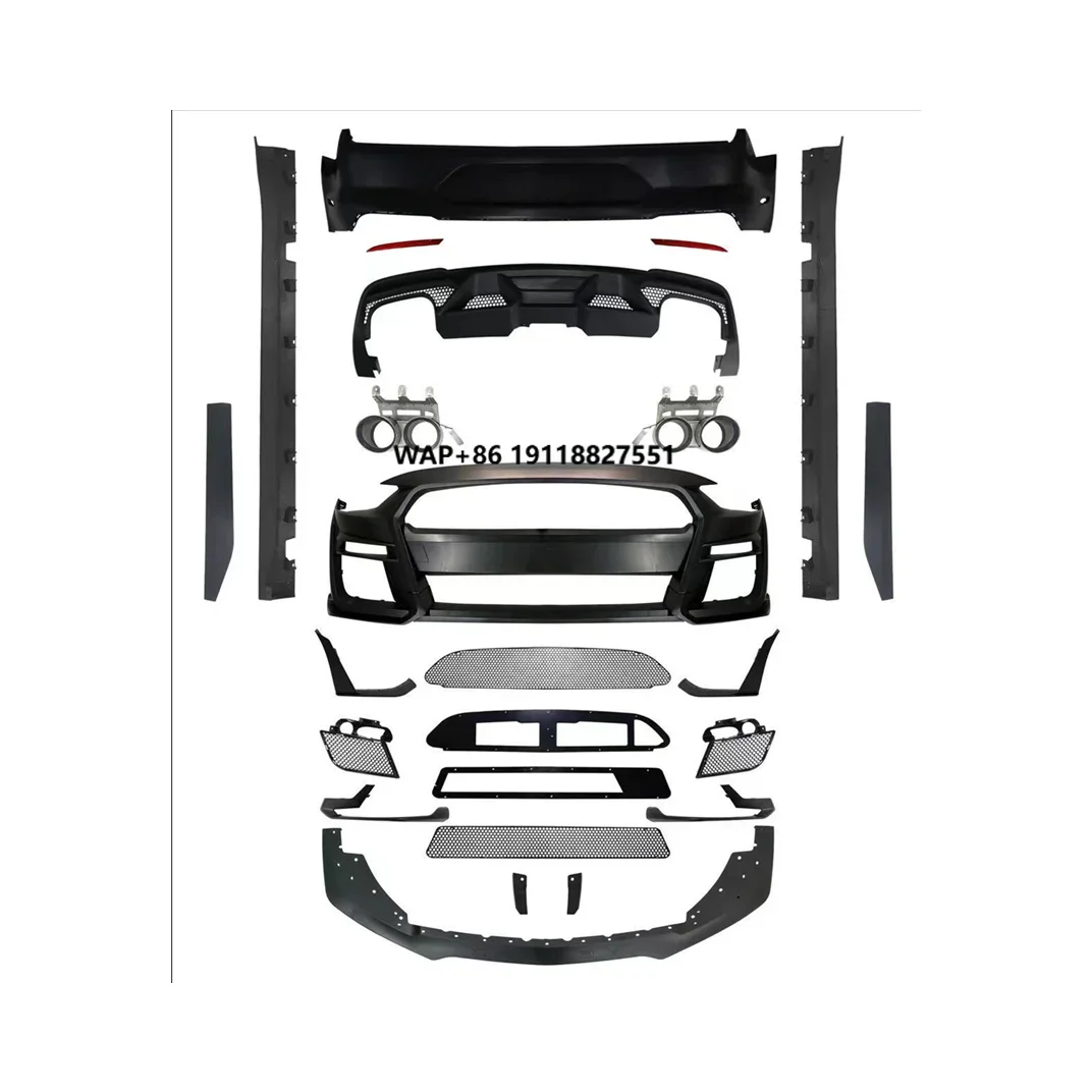 

Car Body Kit for Mustang 2018-2020 Upgrade to GT500 Shelby Include Front and Rear Bumper,side Skirts