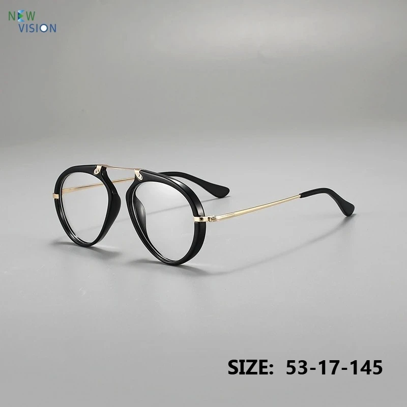 パーソナライズされた超軽量チタンメガネ女性光学処方眼鏡男性近視読書抗青色光眼鏡フレーム