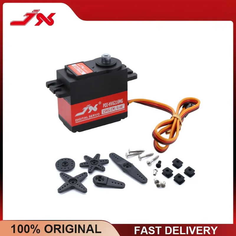 JX Servo PDI-HV6216MG 15KG Digital Waterproof Servo High Torque Metal Gear for RC Car Aircraft Model