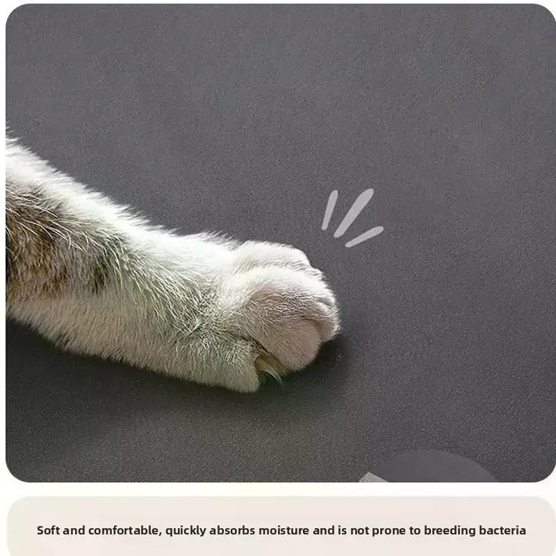 Diatomite Pet Placemat Waterproof Non Slip Absorbent Food Bowl Mat For Cats Dogs,Cloud-shaped design, easy to clean