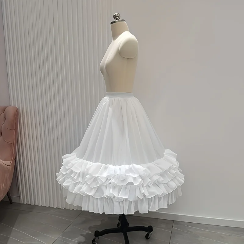 2025 Spring Summer Vintage Bridal Petticoat - Victorian Crinoline Underskirt with Tiered Lace Ruffles Wedding Dresses, Princ