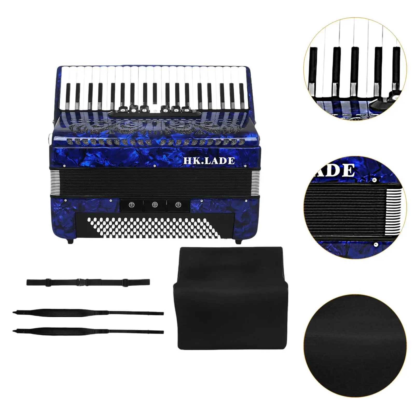 Accordion 120 Bass 41 Keys Musical Instrument for Adults Birthday Gift