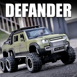 1:24 Defender Flying Huntsman 110 6X6 Alloy Car Diecasts & Toy Vehicles Metal Toy Car Model Sound and light Collection Kids Toy