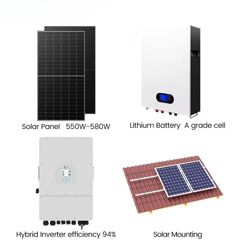 Home Solar Systems Complete 5kw 15kw 10kw 10kva Solar Energy System for Home off Grid Full Set Solar Battery Storage Systems