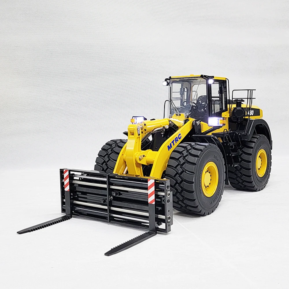 1/14 Metal RC Hydraulic Loader Model WA480 Wheel Loader Forklift Model with Light Sound Group