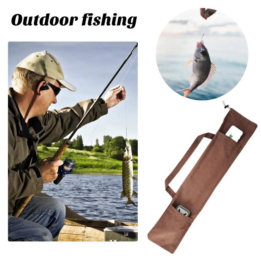 

Fishing Rod Bag Practical with Handle Long-Lasting Folding Fishing Rod Canvas Bag Fishing Gear Fishing Supplies