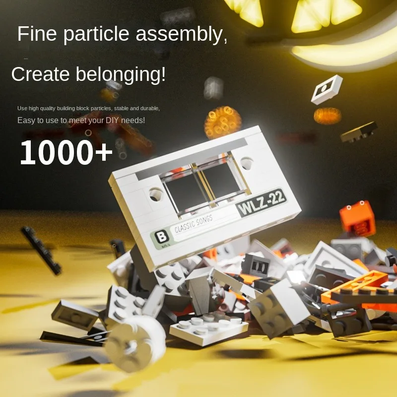 كتل بناء الجسيمات الصغيرة للأطفال ، محاكاة الراديو الرجعية ، تجميع الكاميرا الإبداعية ، لعبة اللغز ، بالجملة