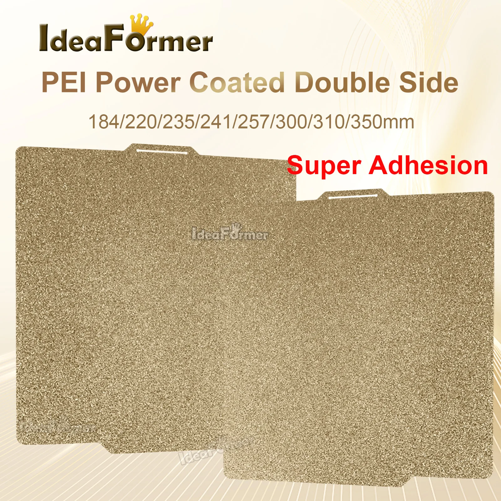 220/235/250/300/310/350mm For Ender 3 CR10 Bambu P1P SW-X1 PEI Build Plate Magnetic PEI Powder Sheet Texture Bed Build Plate