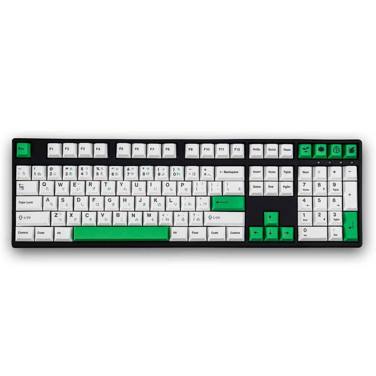 

Grassland keycap green PBT sublimation 143 key cherry factory highly compatible mechanical keyboard 64/87/980