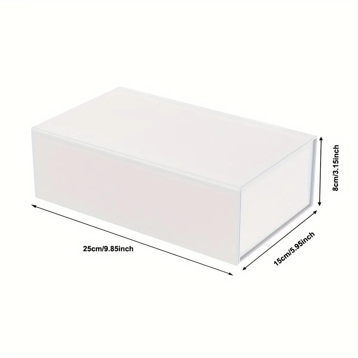 صندوق هدايا قابل للطي مع غطاء وشريط مغناطيسي، تصميم مستطيل 25.02X15.11X8.0 سم، مثالي لعيد الميلاد وأعياد الميلاد وحفلات الزفاف #3