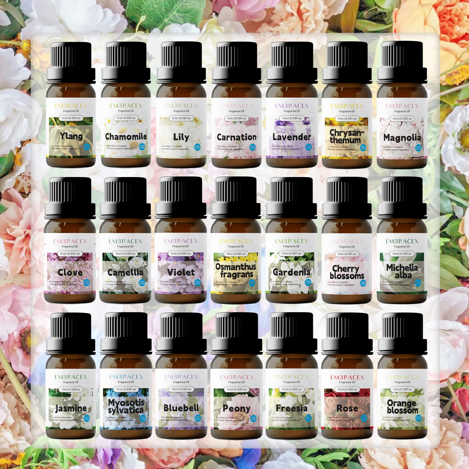 10ml Fragrance Oils Violet Long-Lasting Fragrance For Relaxation and Stress Relief Body Massage Oil Flower Perfume Gifts