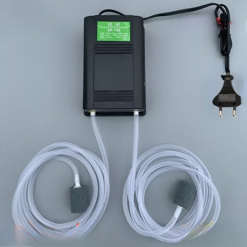 High Power Fish Tank Oxygen Air Pump Double Hole Aeration Pump Fish Tank Oxygen Pump Aquarium Accessories