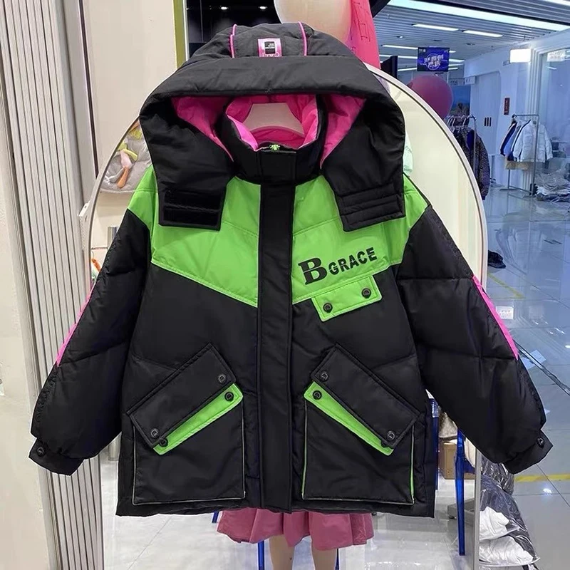 Winter Warm 90 Witte Eend Donsjacks Dames Parka Met Capuchon Kledingjas Casual Dikke Korte Split Puffer Sneeuwjas Overjas