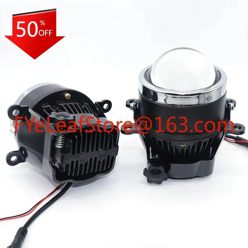 Universal Three Color 3 inch Fog Light LED Projector Lens Fog Lamp Driving Auxiliary Light Led Spotlights for Cars