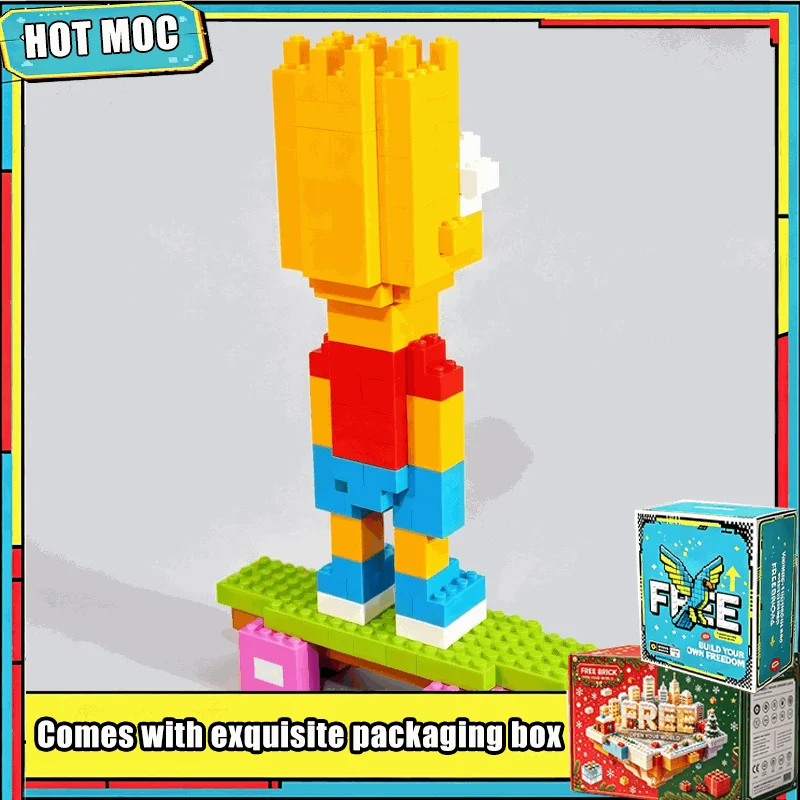 185PCS Cartoon Boy Character Figure Building Blocks Model Custom DIY Assembly Creative Educational Toy Gift Collection Display