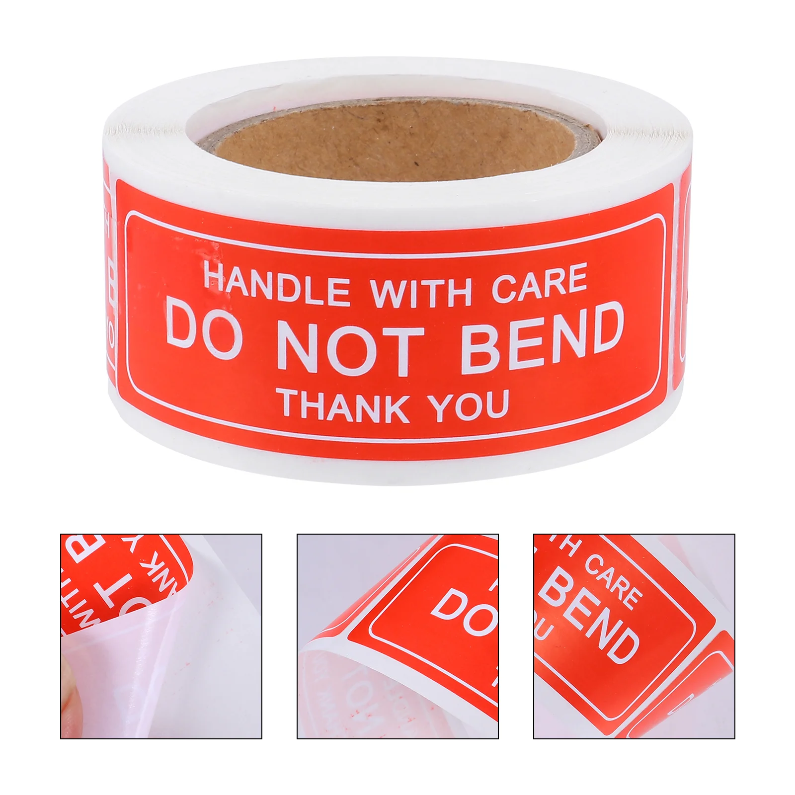 150 Pcs Handle Care Warning Sticker Red Background White Text Fragile Shipping Labels Extremely Self Stickers Eye