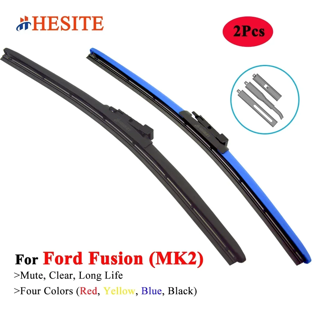 

HESITE Colorful Car Wiper Blades Red For Ford America Fusion MK2 2012 2013 2014 2015 2016 2018 2020 2022 28"+28" Hybrid Wipers