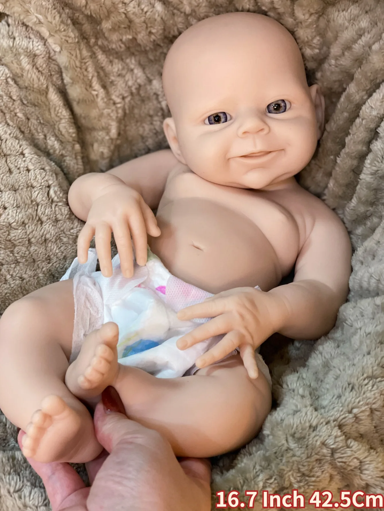 13 Inch&16.7Inch Full Body Soft Silicone Bebe Reborn Doll Girl Handmade Lifelike Soft Touch Bebe Newborn Doll