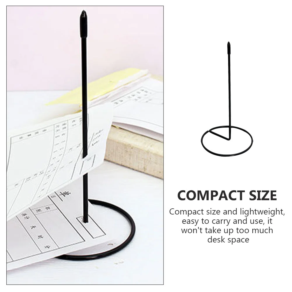 3pcs Strong Rust Proof Spindle Rod Bill Holder Compact Desk Receipt ganizer Stainless Steel Menu Ticket Fork Non